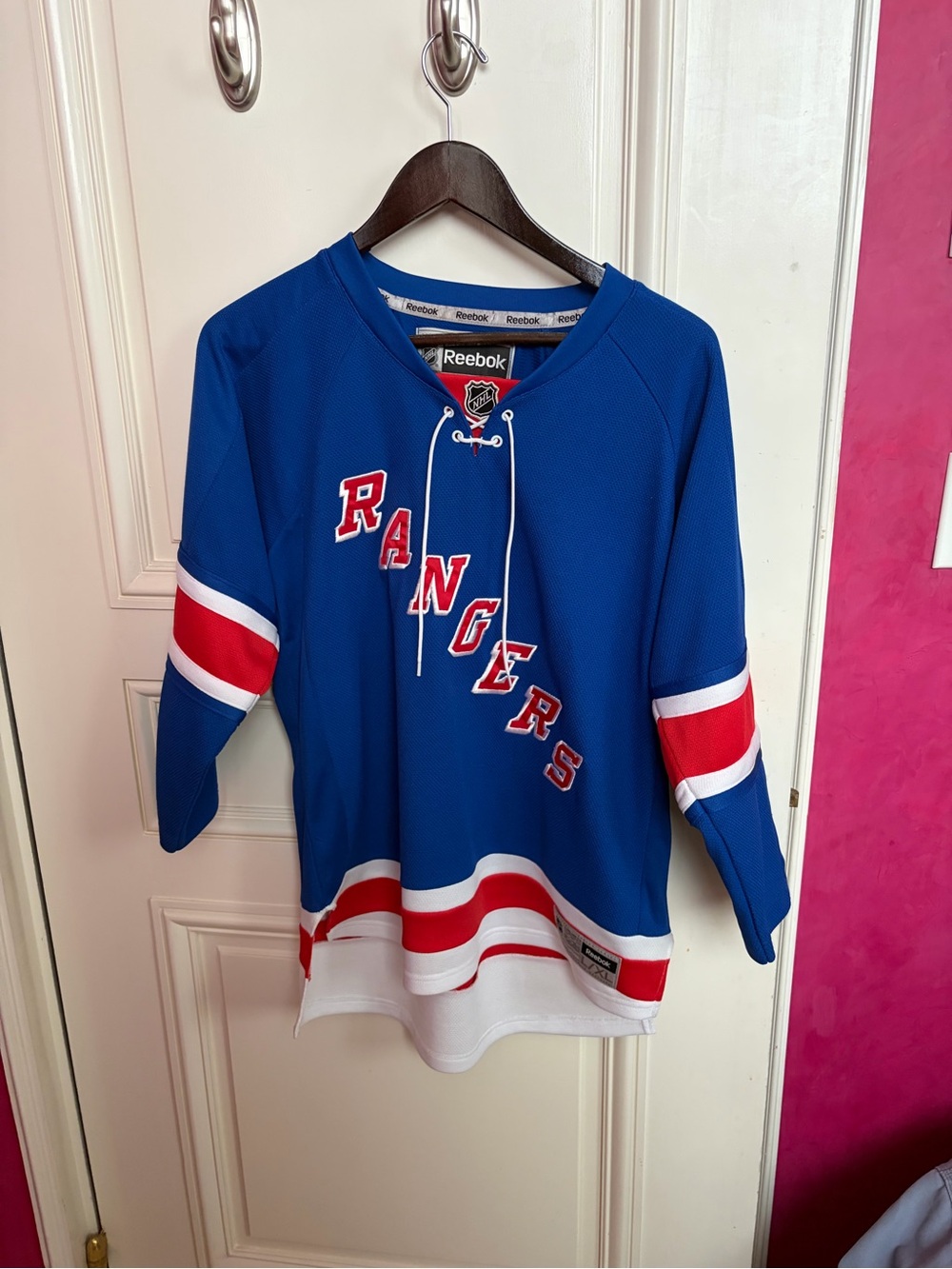 Reebok Kids Royal Blue New York Rangers Jersey with Red & White Trim